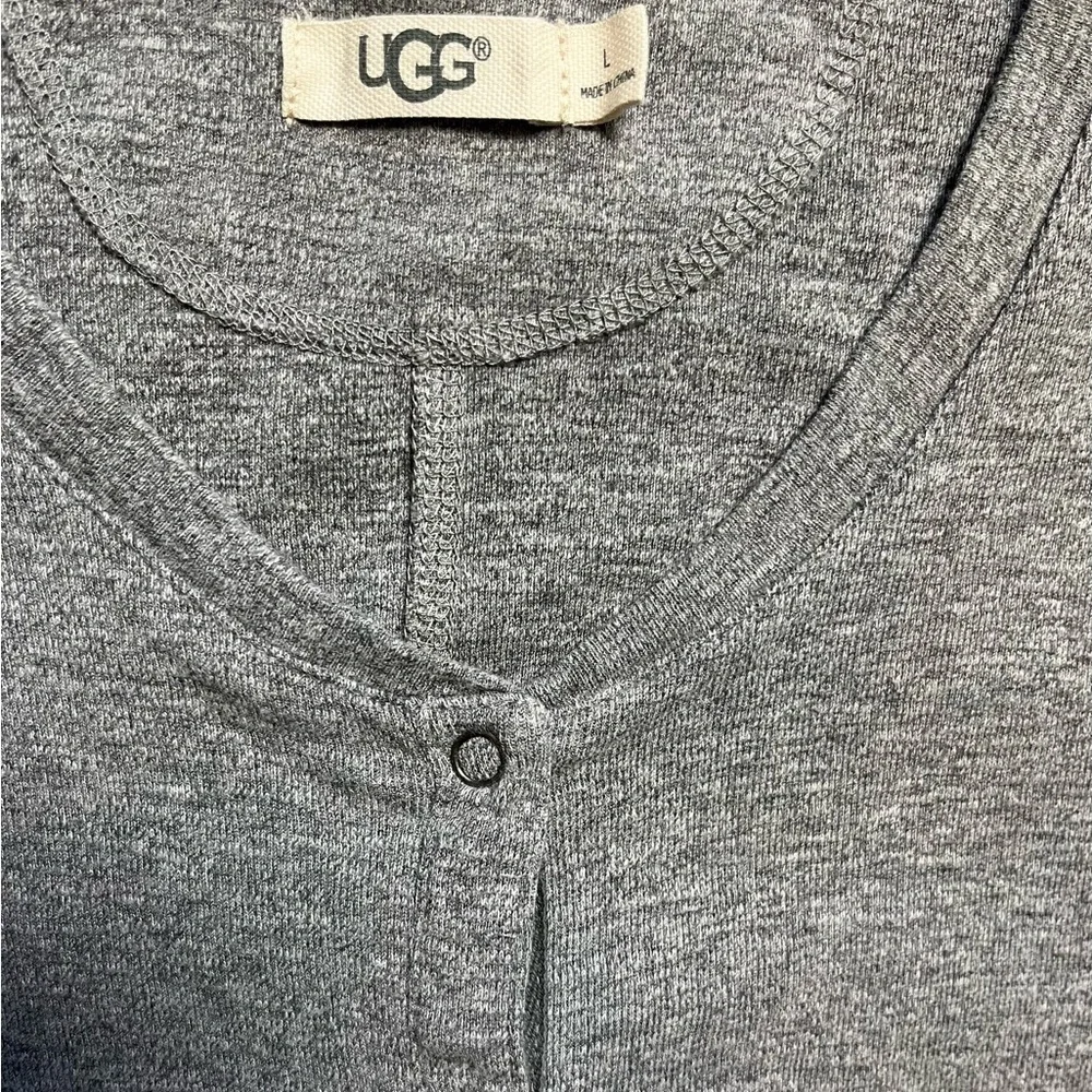 UGG  Heidi Lounge Romper
In Grey Heather 100% Cotton Loungewear 
Size Large - Picture 6 of 7